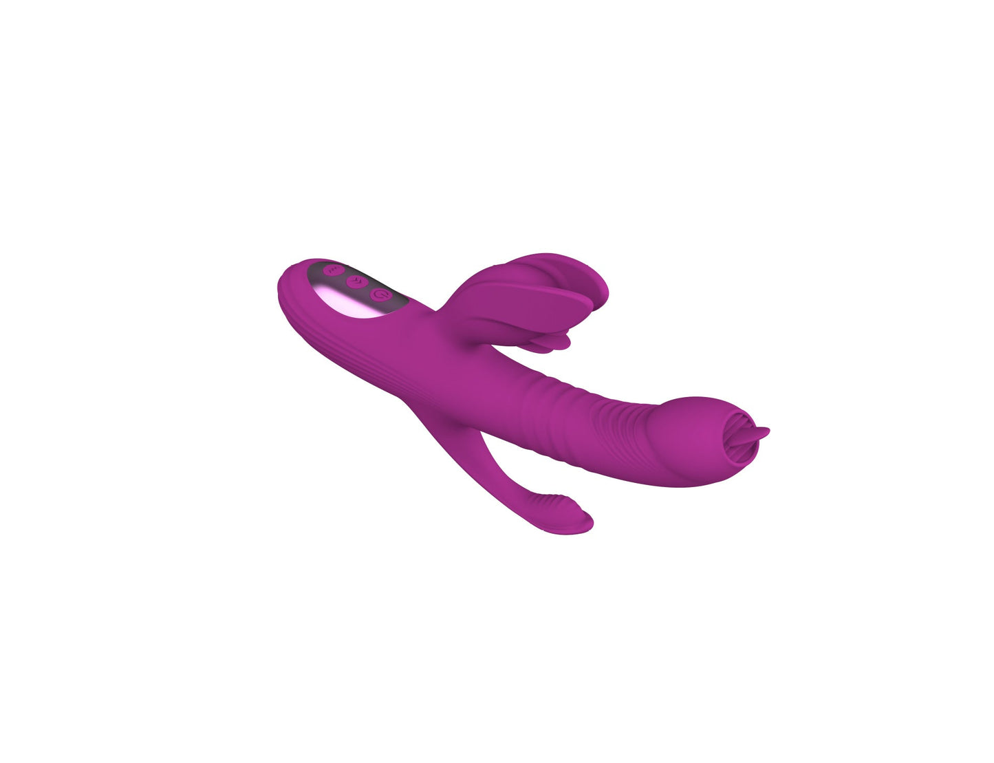 Lurevibe Trident -Vibrador para de lengua oscilante telescópico con calefacción  4 en 1